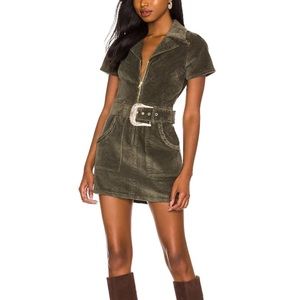 Show me your MuMu Green Corduroy jumpsuit dress